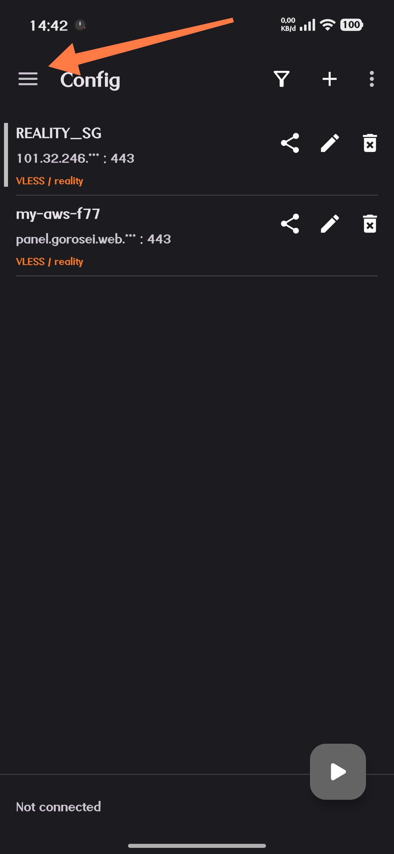 v2rayNG settings screenshot